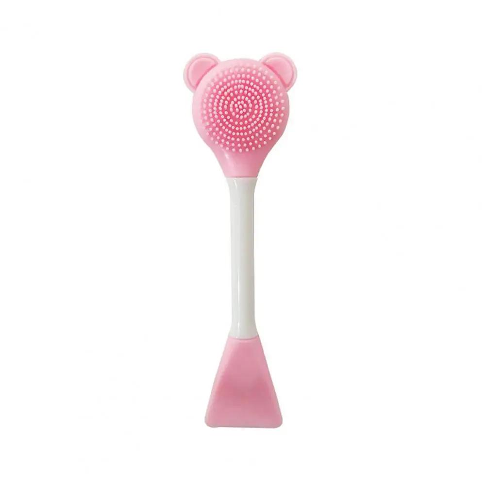 

Bear Silicone Double Head Face Mask Brush Facial Exfoliate Blackhead Removal Cleanser Brush Mud Film Facial Brush Skin Care Tool