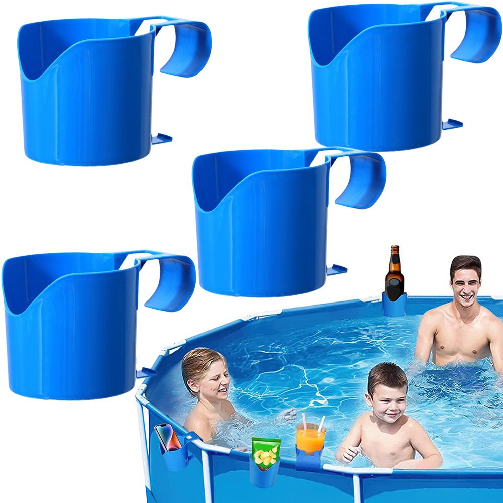4Pack Pool Cup Holders Poolside Cup Holder For Above Strong Phone Cup Holder Beer Beverage Grou O5Y5