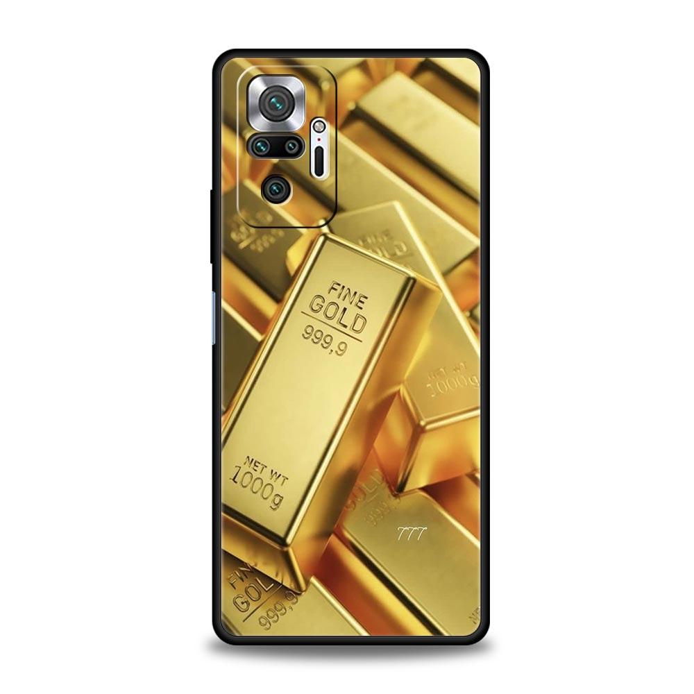 Gold Money Pattern Phone Case For Xiaomi Redmi Note 14 13 12 Pro Plus 5G 9S 9 10 11 4G 14C 13C 12C 10C 9C 9A Soft Cover