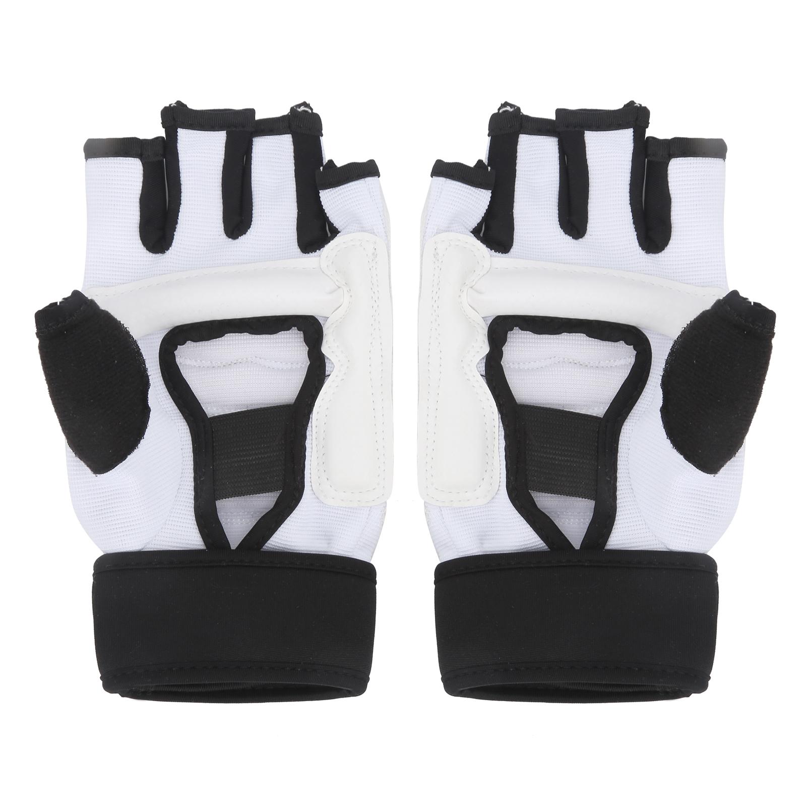 

1 пара 180185 мм Перчатки для тренировок с боксерским мешком с половиной пальца Бокс Тхэквондо Перчатки без пальцев