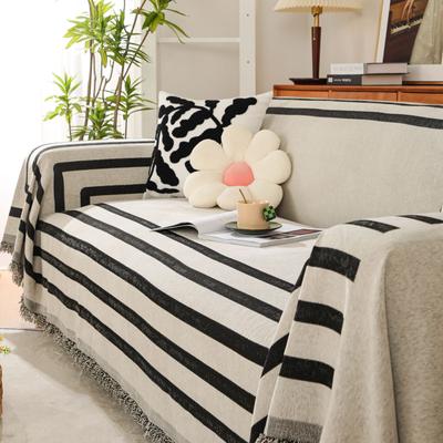 Moderner Sofabezug mit Streifen, Handtuch, Decke, 1, 2, 3, 4-Sitzer, universeller Couch-Sessel-Schonbezug, Sofaüberwurf für Haustiere, Hunde, weich, für alle Jahreszeiten