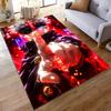 Atemberteppich mit Anime-Charakter, leuchtende Farben. Geeignet als rutschfeste Spielmatte für Sofas im Wohn- und Schlafzimmer.