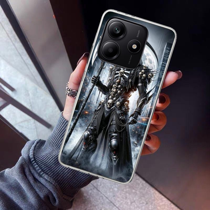 Death Grim Reaper Skull Scythe Phone Case For Xiaomi Redmi Note 10 11 12 13 14 15 Pro Plus 11S 12S 14S 11T 11E 10S Soft TPU Back