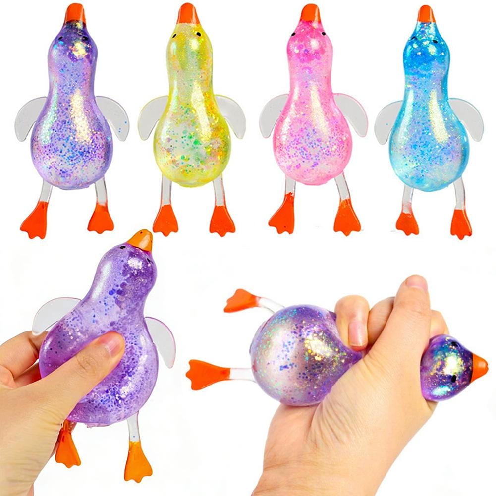 

Colorful Aurora Maltose Duck Squeeze Toy Tpr Release Slow Rebound Stress Relief Decompression Stretch Toy For Children Gift фіолетовий