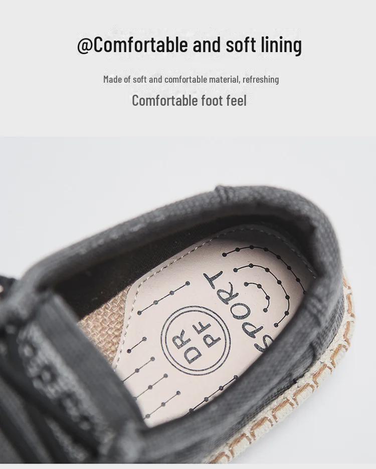 Erkek Retro Kanvas Slip-On Ayakkabılar - Nefes Alabilir Eski Pekin İlkbahar/Yaz 2023 Günlük Ayakkabılar