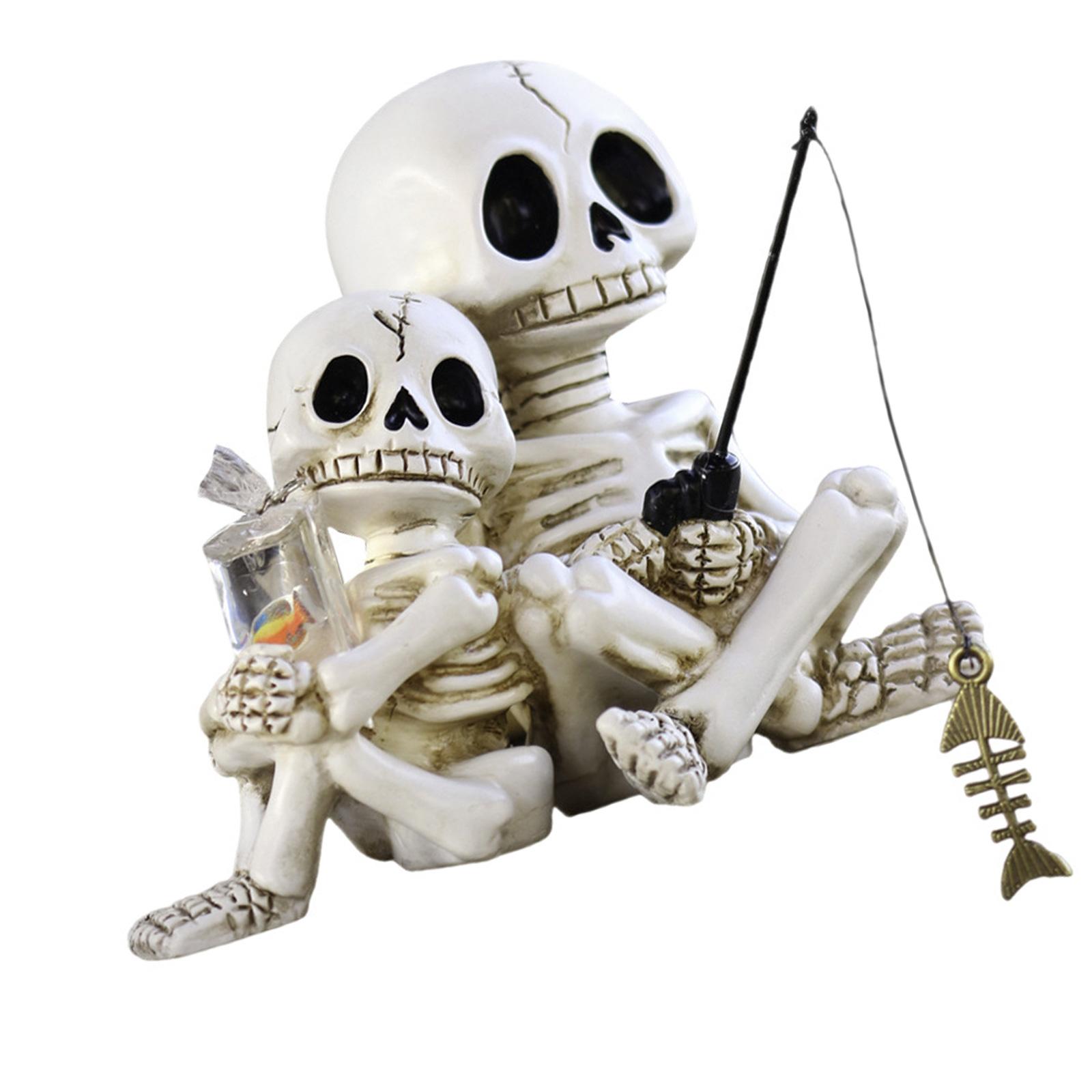 

Рыбалка Статуи Черепа Хэллоуин Декор Коллекционные Фигурки Реалистичная Скульптура Черепа для Сада на Открытом Воздухе Пруд Фонтан