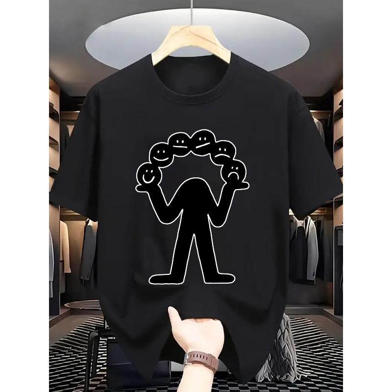 Summer Men's Fashion Soft Pattern Short Sleeve T-Shirt with Letter Print