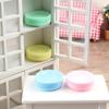 5Pcs Tableware Plastic Mini Food Plates Miniature Colorful Dinner Plates Dollhouse Accessories