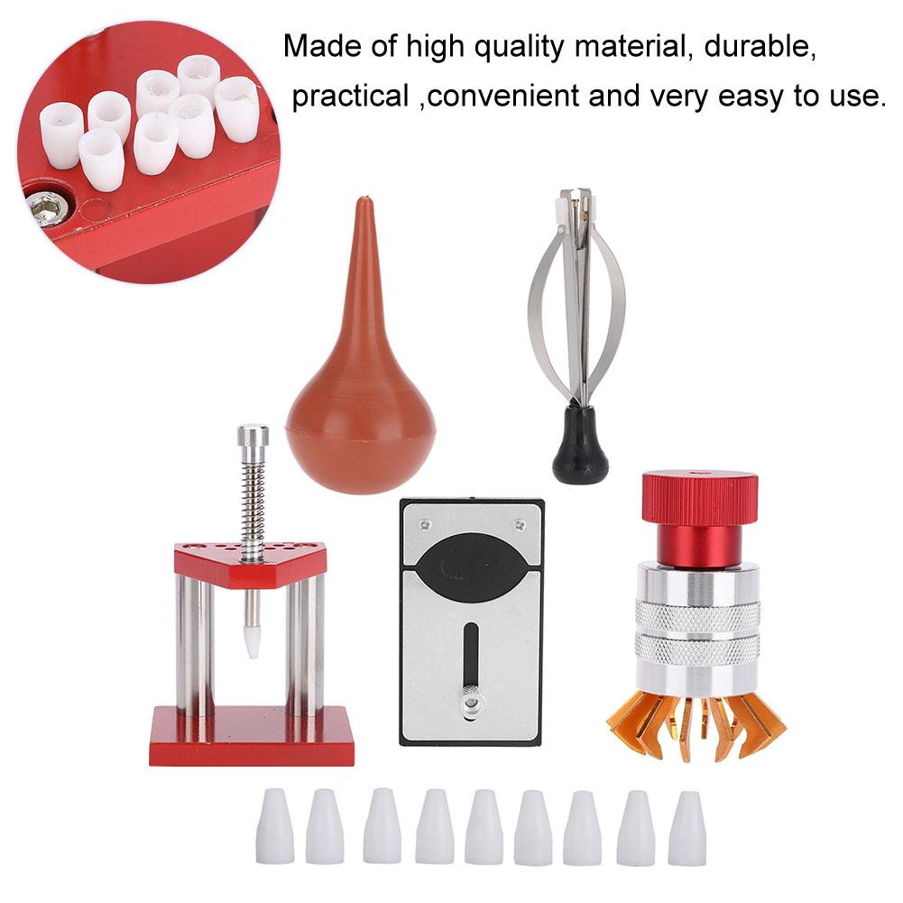 5Pcs Watch Repair Set Kit Rubber Dust Air Blower Watch Back Case Opener Hand Setting Tool