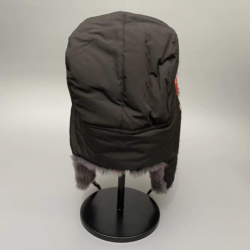 Lei Feng hat thickened men's winter velvet thermal ear protection hat Northeast outdoor cycling ski hat women's big head circumference hat