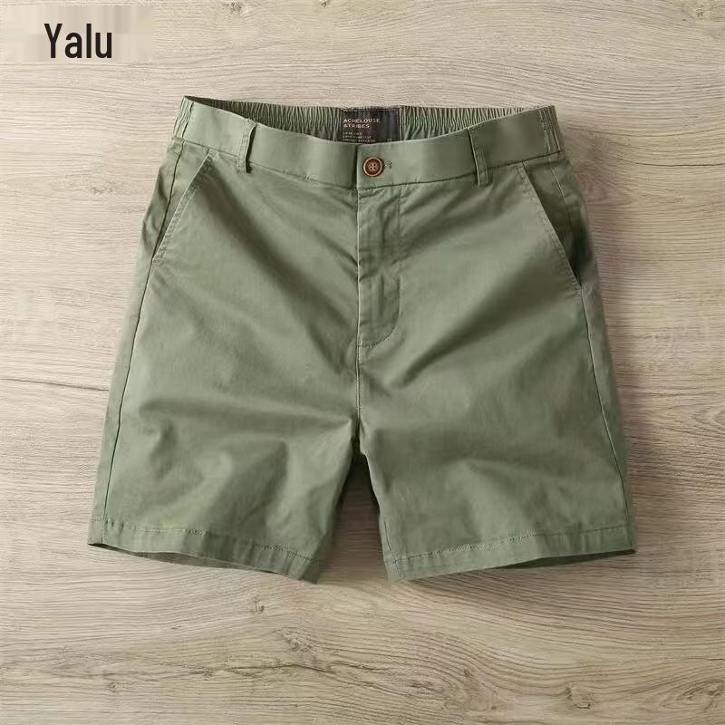 Yalu Men s Summer Pure Cotton Cargo Shorts 33 армия зеленый