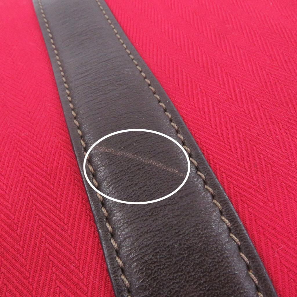 Very Good GHURKA Tote Bag Logo Embossed Large Size Red Canvas Mens Used