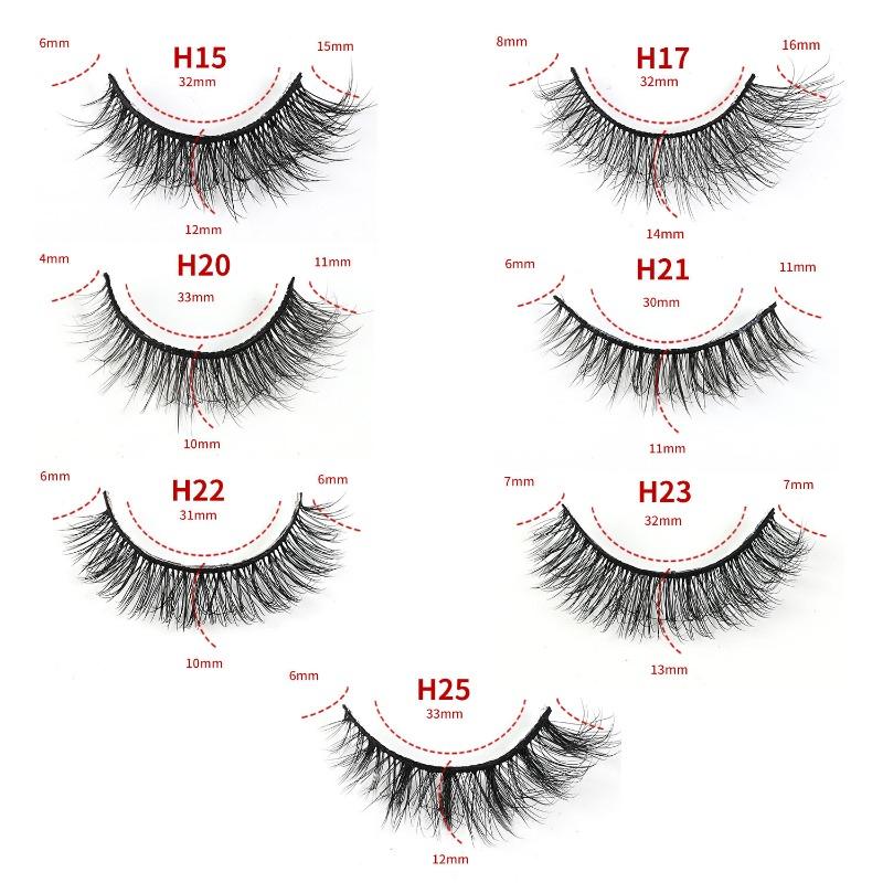 Seven Pairs of 5D Thick False Eyelashes, Natural Messy Eyelashes, Light and Unburdened, Self-grafted False Eyelashes