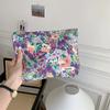 Pochette de Maquillage Florale Vintage Mode Sac à Cosmétiques Organisateur Sac de Toilette pour Pochette Quotidienne Rangement Maquillage Voyage Articles de Toilette Salle de Bain