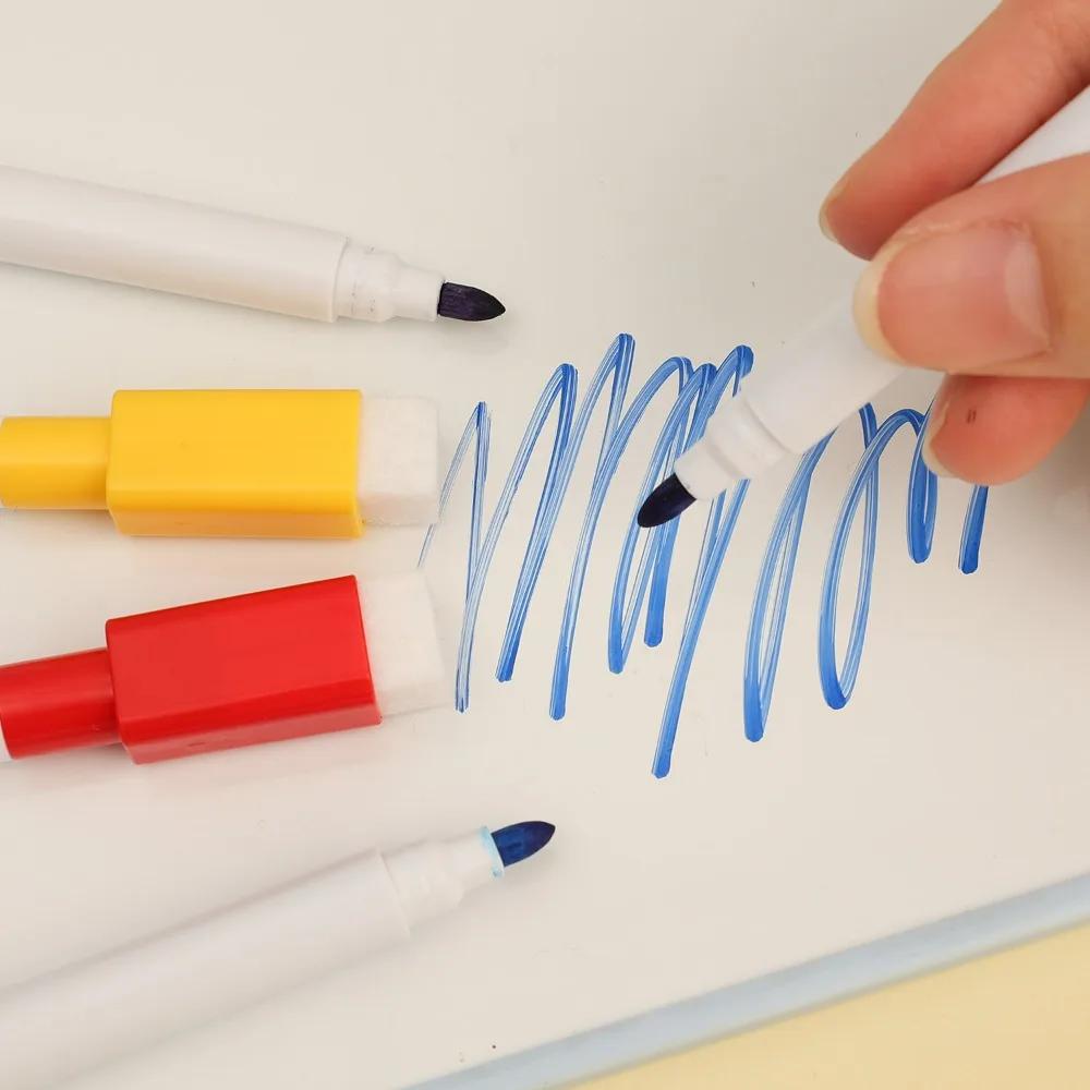 8-24Pcs 8 Colors Set Whiteboard Dry Erase Pens Bullet Tip Small Size No Magntic Whiteboard Markers Kids Graffiti Drawing Pens