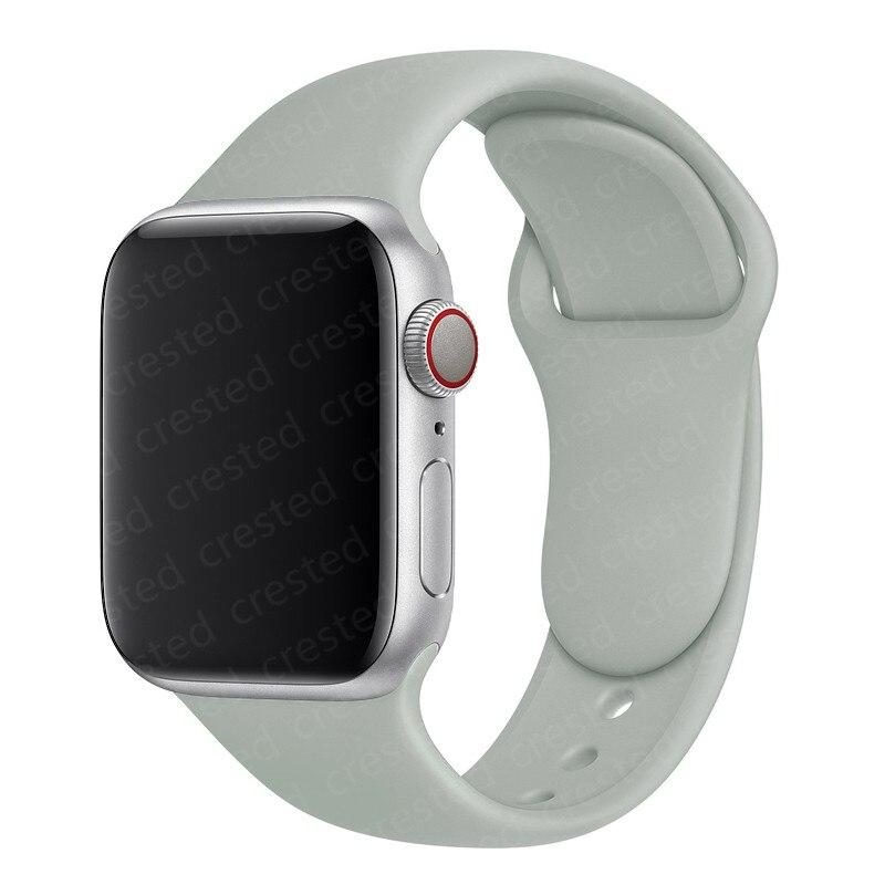 Silicone Strap For Watch Band 44mm 40mm 38mm 42mm Rubber Belt Wristband Bracelet iWatch1 2 3 4 5 Se 6 Band