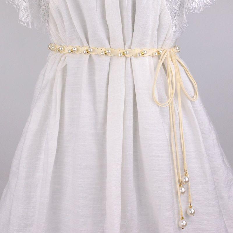 Pearl Elegant Fashion Waist Chain For Women Stylish Thin Waist Belt Dresses For