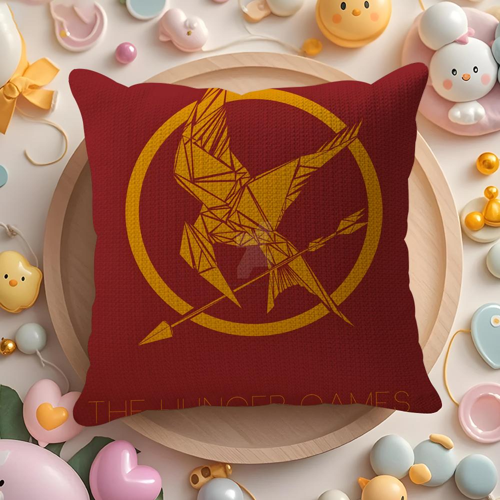 Classic Novel TThe Hunger Game Pillow Case Pattern Printed Pillowcase for Living Room Sofa Cushion Cover Bedroom Decor