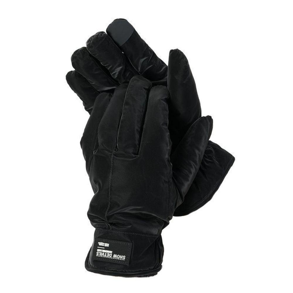 Windproof Men Skiing Gloves  Full Finger Mittens Simple Cycling Mittens  Outdooor