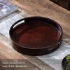 Bamboo Round Serving Tray with Handle
