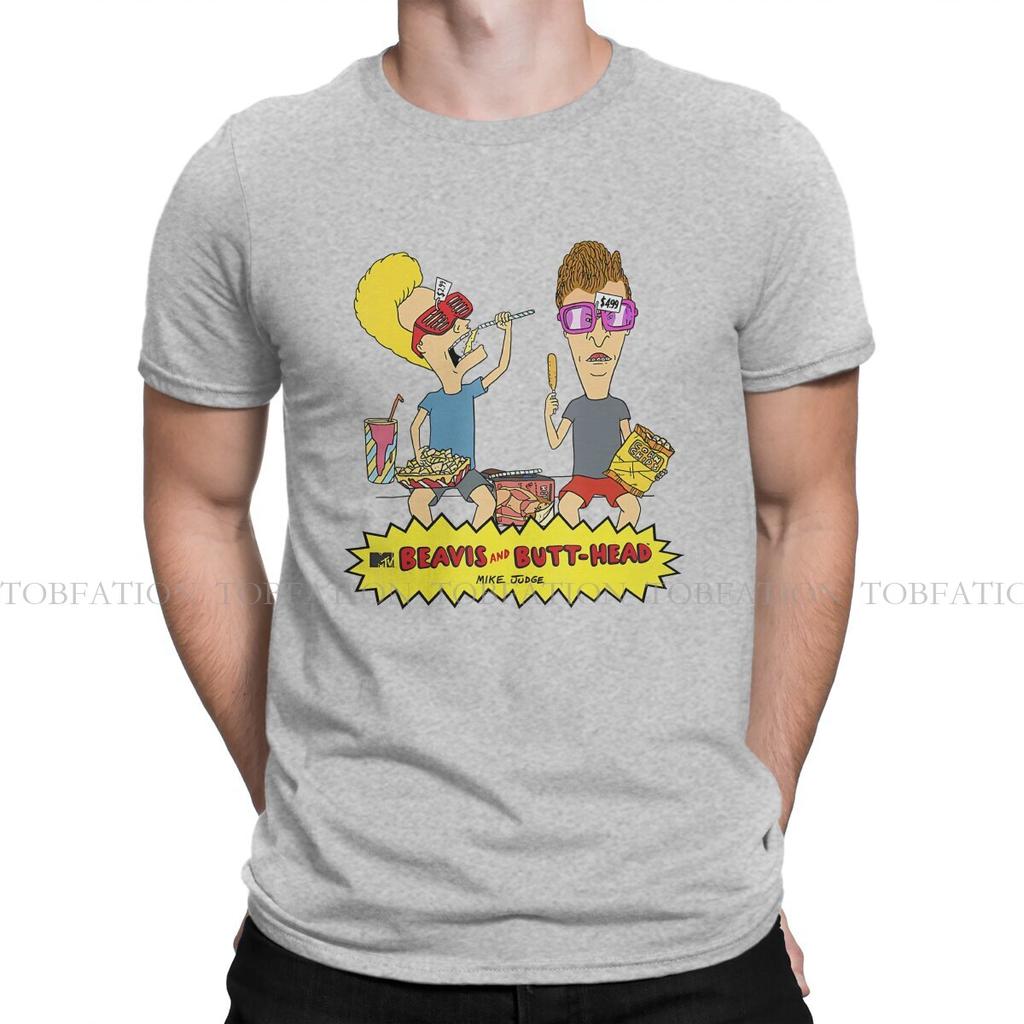 Beavis And Butthead On The Couch T Shirt Punk Unisexs Tees Summer 100 Cotton Clothing Crewneck Tshirt