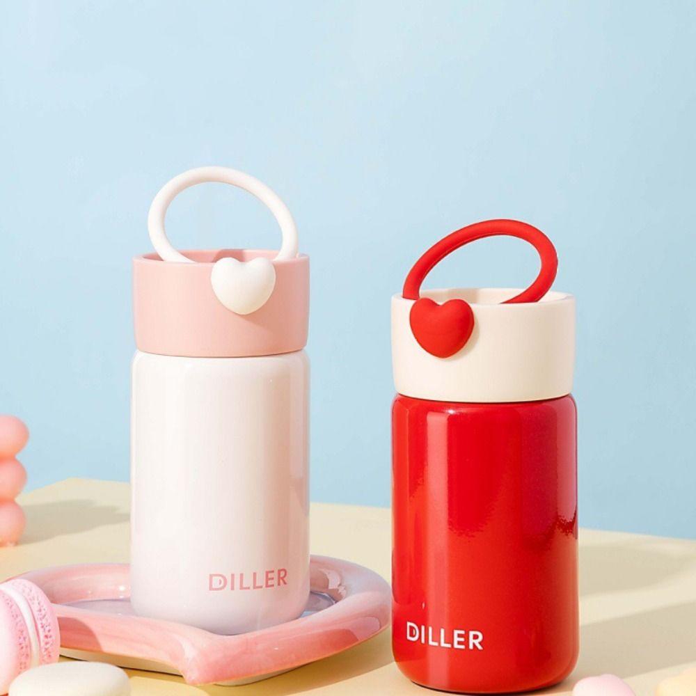 With Handle Portable Vacuum Flask Stainless Steel Thermal Water Bottle Mini Thermos Cup Coffee Tea