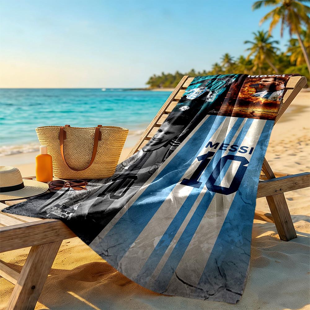 Messi Beach Towel Super Soft & Absorbent Comfortable Lightweight Ideal for Travel, Outdoor, Swim, Pool, Yoga, Surf, Camping, Hiking, Gym, Gift, Holida