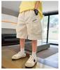 Boys' summer thin workwear shorts 2026 new item, big boys' summer clothes, boys' mid pants, worn over children's five quarter pants