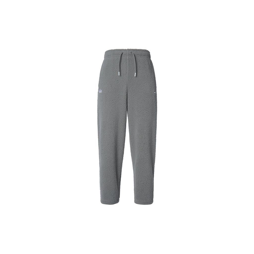 Nike Therma-Fit Solid Color Drawstring Fleece Warm Casual Pants Women Bottoms Light-Gray DQ6262-029