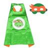 Ninja Turtle Superhero Cape Cloak Eye Mask Kid Halloween Cosplay Party Costume