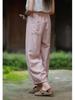 Spring Literary Linen Balloon Wide-Leg Pants - Women's Washed Cotton Nine-Point Loose Fit