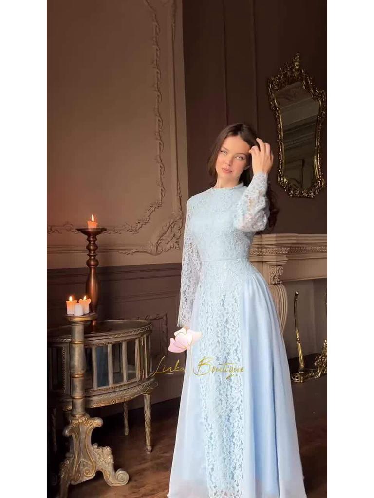 2025 Summer Retro Elegant Long Sleeve Waist-Cinched Dress for Women