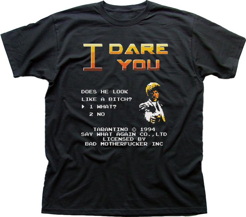 I DARE YOU PULP FICTION bad mother Samuel Jackson funny t-shirt OZ9865 S разноцветный