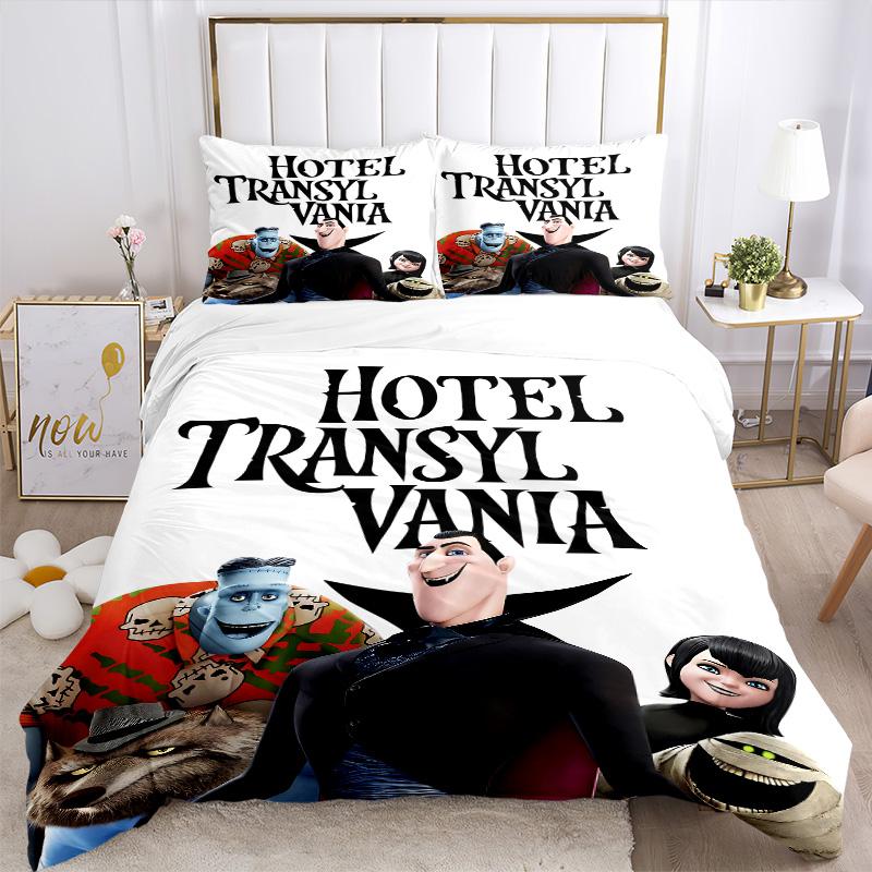 Hotel Transylvania Adventure Print 3Pcs Bedding Setduvet Cover With 2 Bedropillowcase Home Birthday Gift
