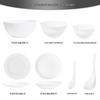 Bone China Pure White Underglaze Bowl & Plate Set - Household Porcelain Tableware, Gift Boxed