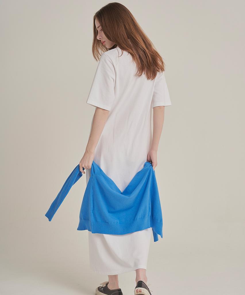 Iteoneolmomeonteu Pique Maxi Dress _ White