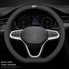 Hijk1 ·Anti Slip Leather Steering Wheel Cover Car Driving Handle Covers For VW GTI Polo Golf Passat Tiguan Arteon Touareg Taigo Caddy