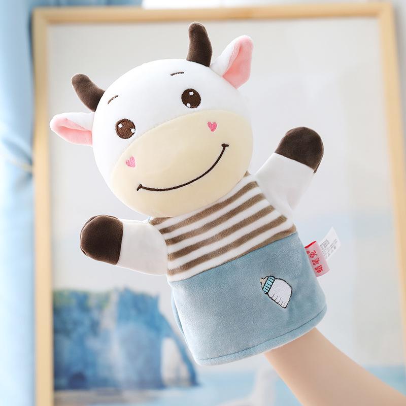 Cartoon Hand Puppet Cute Tease Baby Child Zoo Plush Animal Hand Glove Puppet Finger Sack Stuffed doll Funny Kids Birthday Gift 2