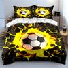 Soccer Themed 3-Piece Set Multiple Sizes Kid'S And Adults' Bedroom Exquisite 3Pc Bedding Set, Gift