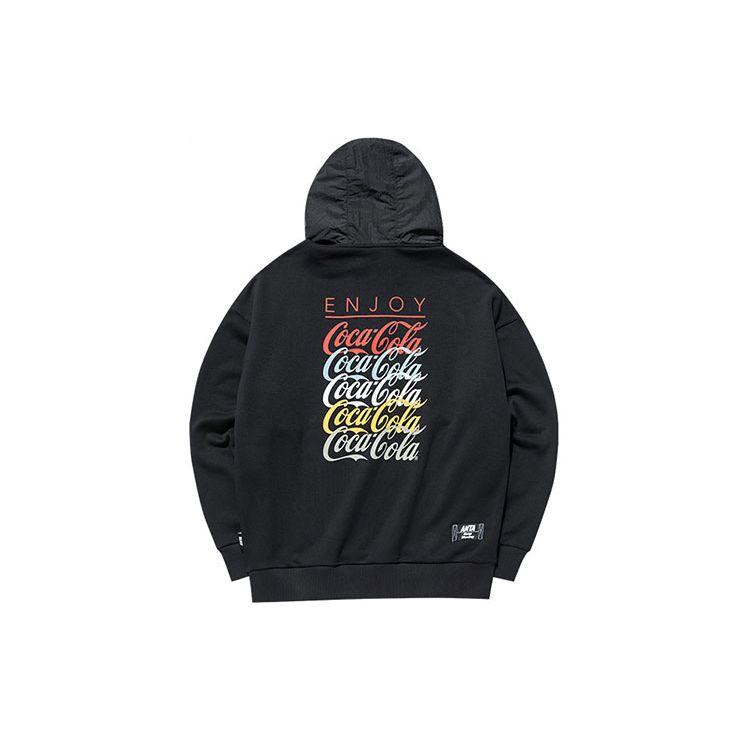 

Anta X Coca-Cola Collaboration Lifestyle Series Letter Print Sports Hoodie Men Hoodies Black 952139711-4 XXL