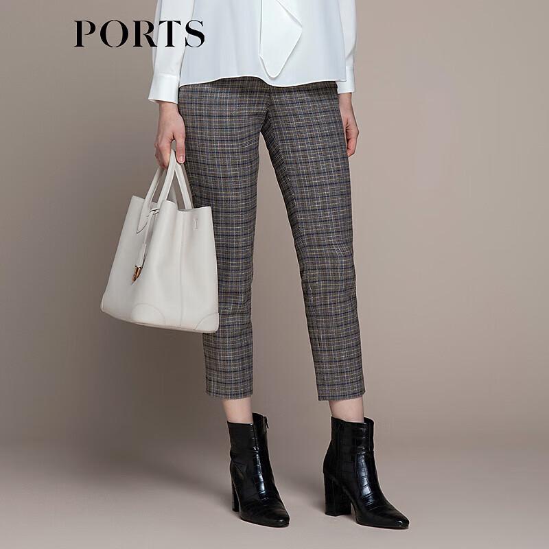 PORTS Women's Indigo Plaid Trousers