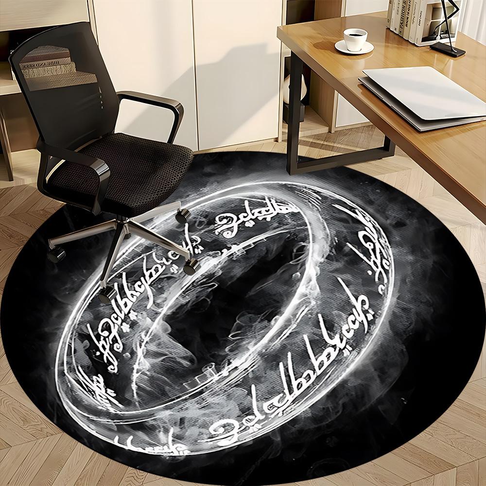 1PC One Ring Office Round Rug, Non-slip, Soft and Durable Office Rug for Interior Decoration, Perfect for Office, Beautiful Decoration