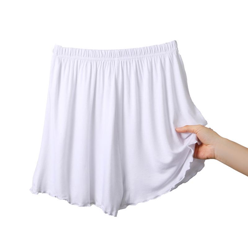 Damen High Waist Bambus Baumwolle Rüschenshorts - Übergröße, Lässig, Weites Bein, Sommerbekleidung