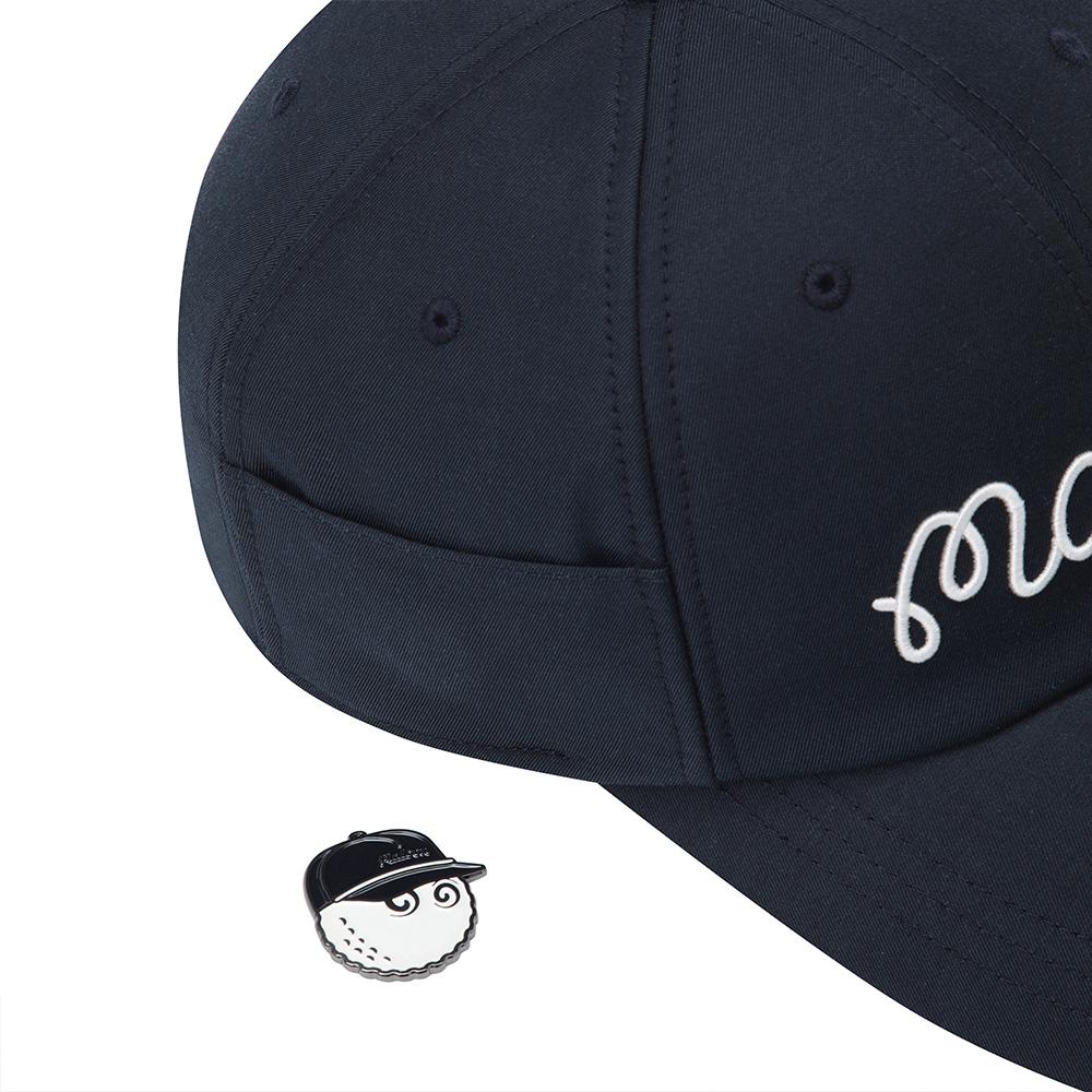 MALBON GOLF New Side Panel Ball Marker Ball Cap Navy