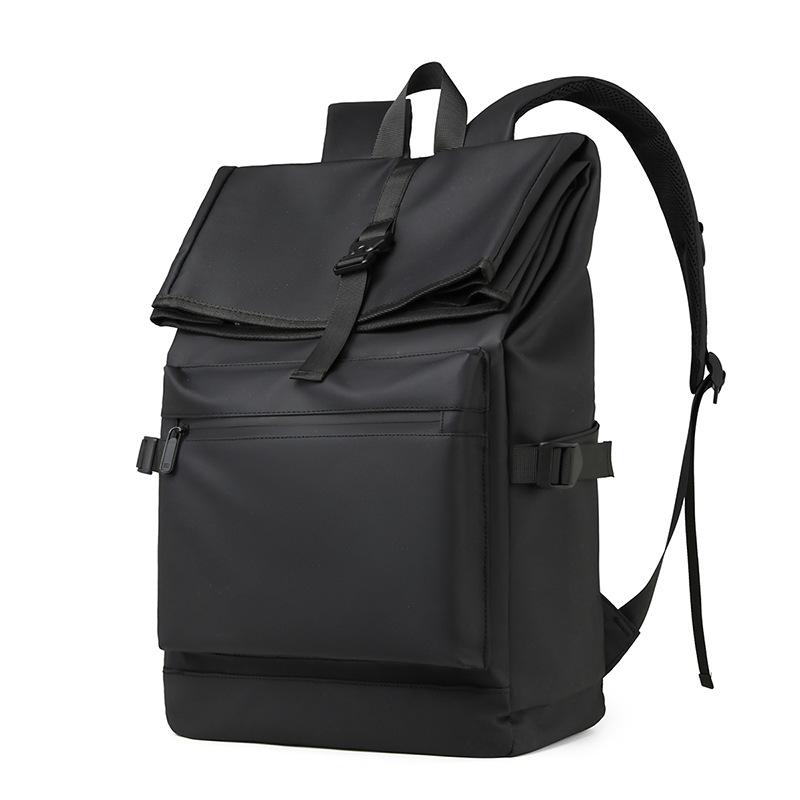 Men's Large-capacity Rolled-up Backpack, Outdoor Casual Travel Bag, Shoulder Bag