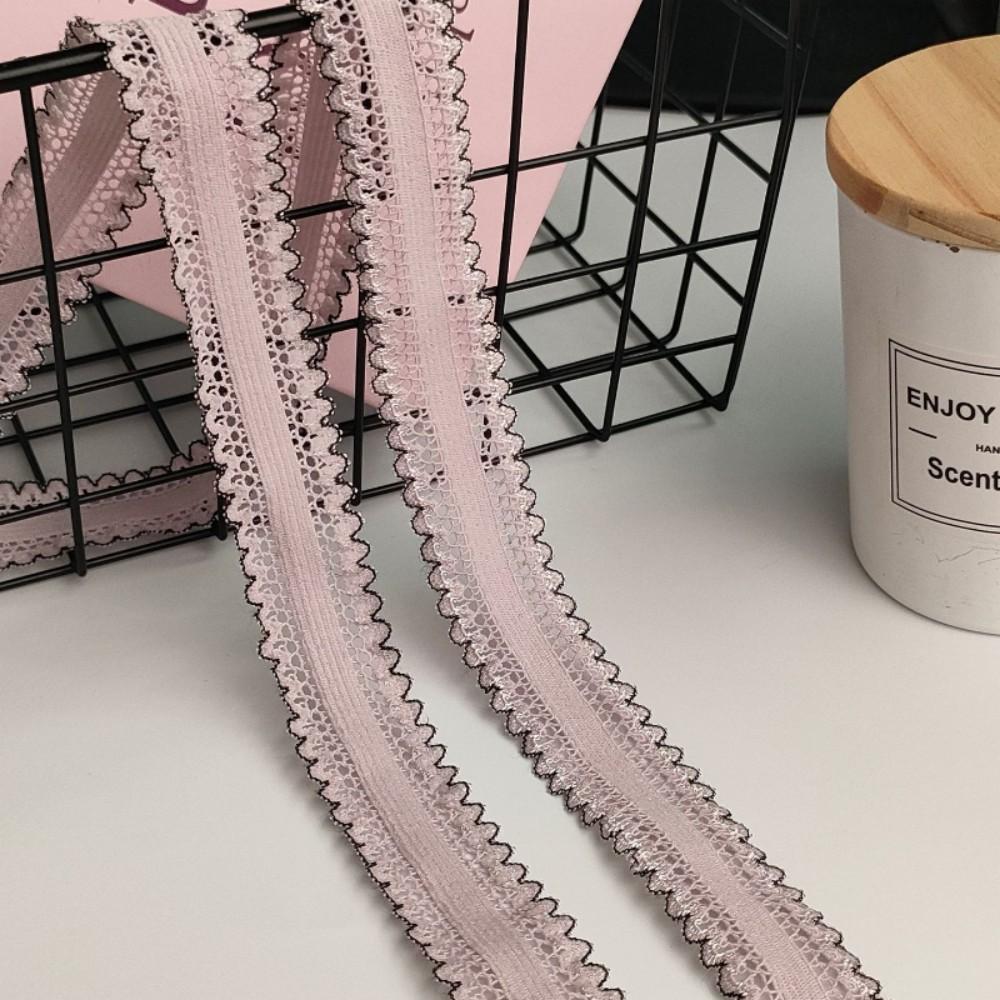 5 Yards Stretch Lace Trim - 2.8cm Woven Ribbon for DIY Hair Bows, Headbands, Craft Decor