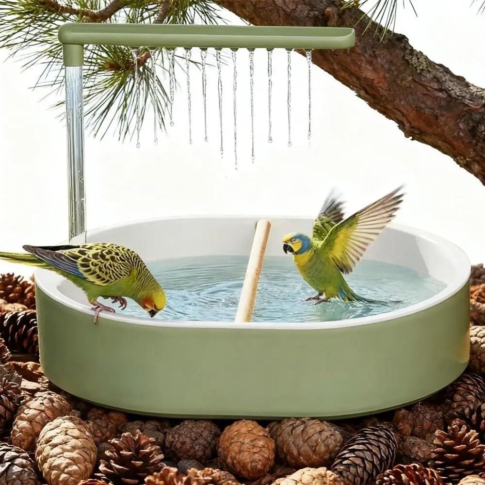 Zirkulierendes Wasser Papageien Dusche Komfort Vogelbad Dusche Vogel Wasser Sprüher Spielzeit Vögel