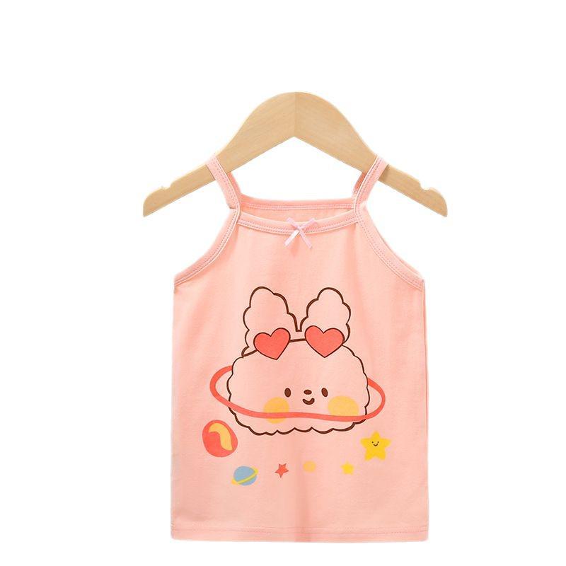 Girls' Cotton Spaghetti Strap Tank Top Sleeveless Base Layer Vest