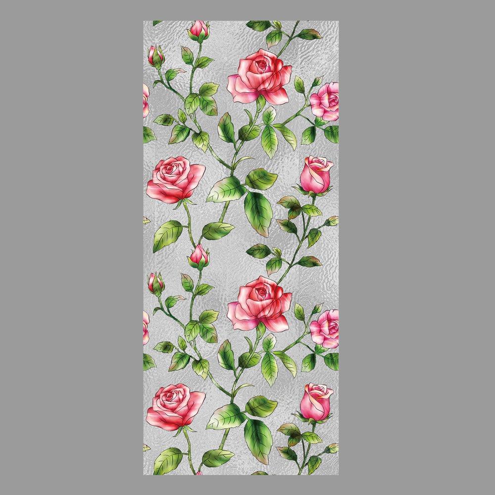 Multicolor Static Window Sticker Electrostatic 43cm*100cm Sun Catcher Decals Double-sides Flower Design Rainbow Film