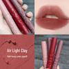 PCU Embossed Rabbit Velvet Matte Milk Tea Lip Glaze - Transfer-proof, Lightweight, Student-friendly Air Cream Lip Mud